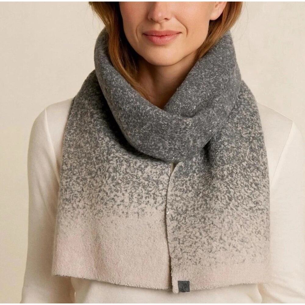 Barefoot‎ Dreams CozyChic Lite Confetti Scarf Smokey Green Gray One Size NWT